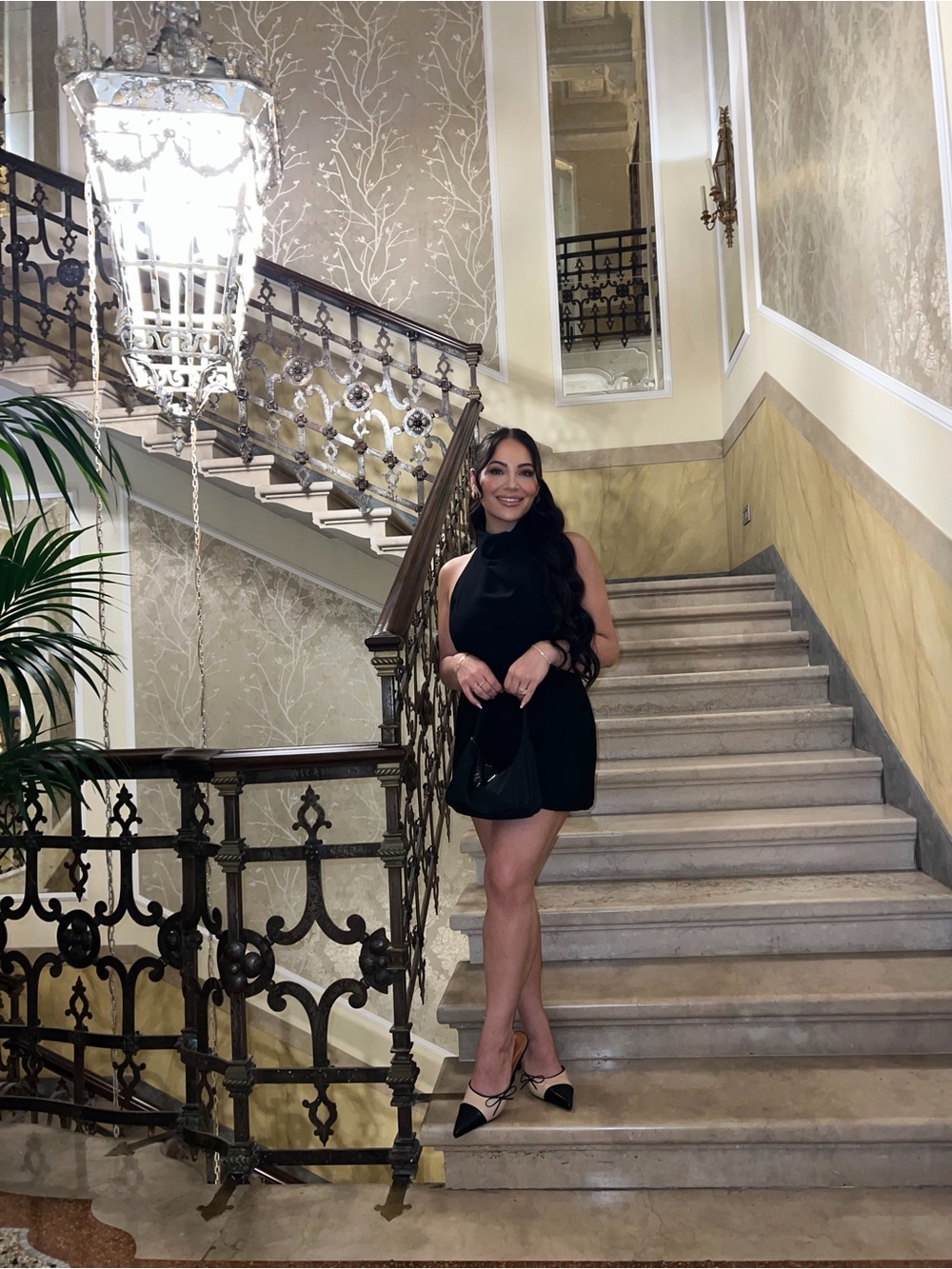 Amanda Uprichard Black Halter Mini Dress